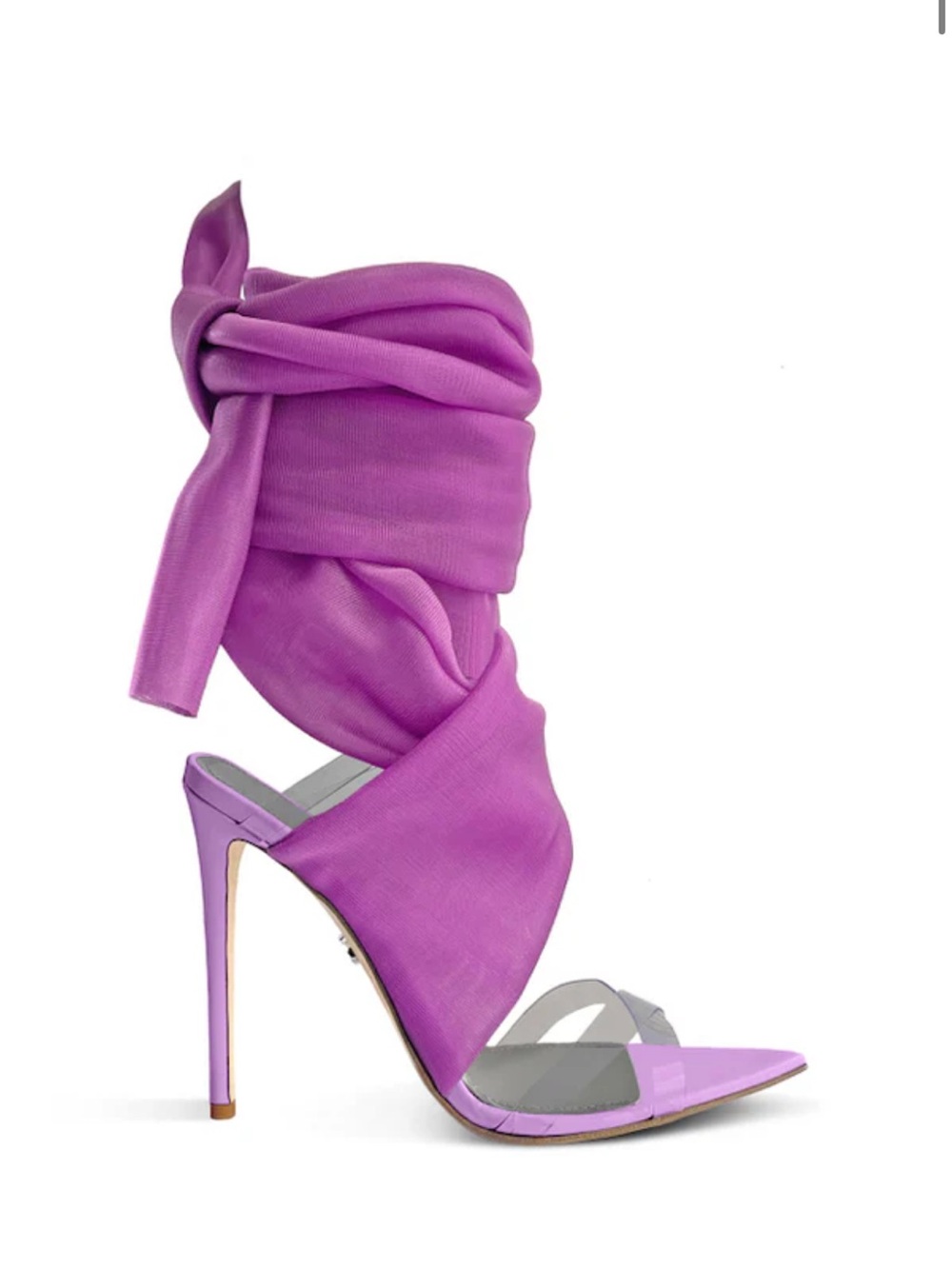 Monika chiang Lavender Wrap High Heel Sandals